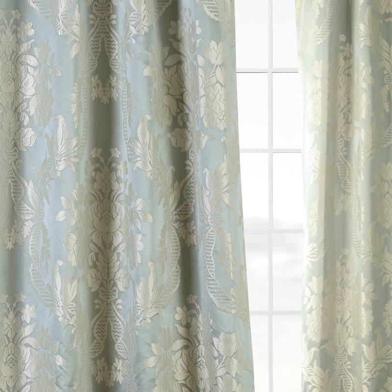 Exclusive Fabrics Magdelena Faux Silk Jacquard Curtain (1 Panel)
