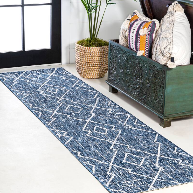 JONATHAN Y Derya Tribal Diamond Trellis Indoor/Outdoor Area Rug