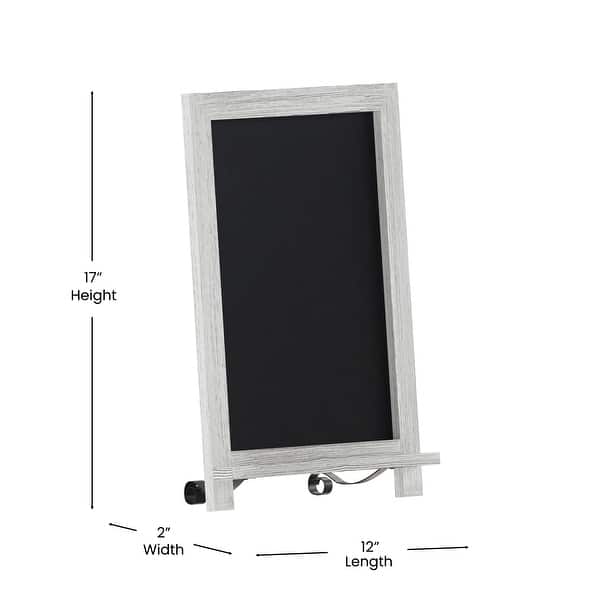 dimension image slide 9 of 10, Freestanding Tabletop or Wall Mount Magnetic Chalkboard