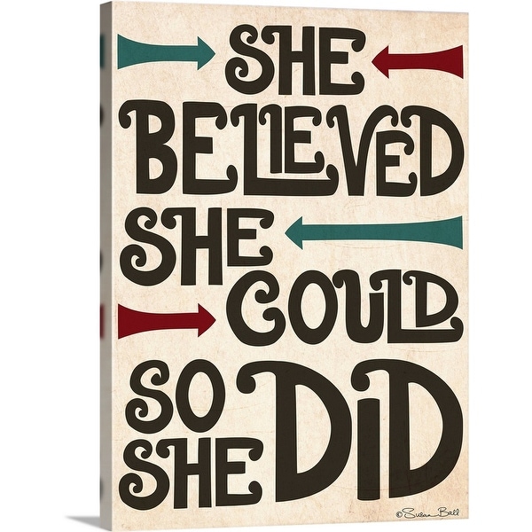Susan Ball Solid-Faced Canvas Print entitled She Believed