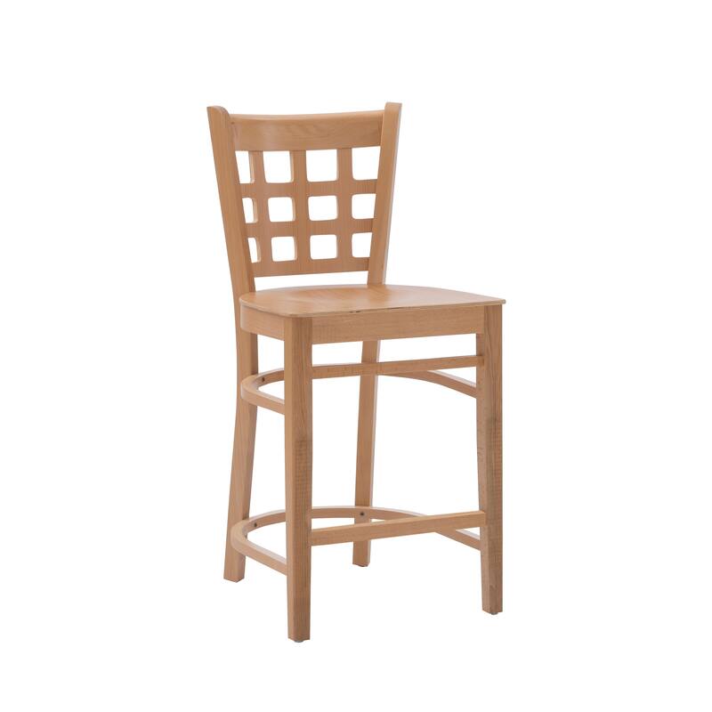 Linon Levan Counter Stool Black Wood Seat Set Of 2