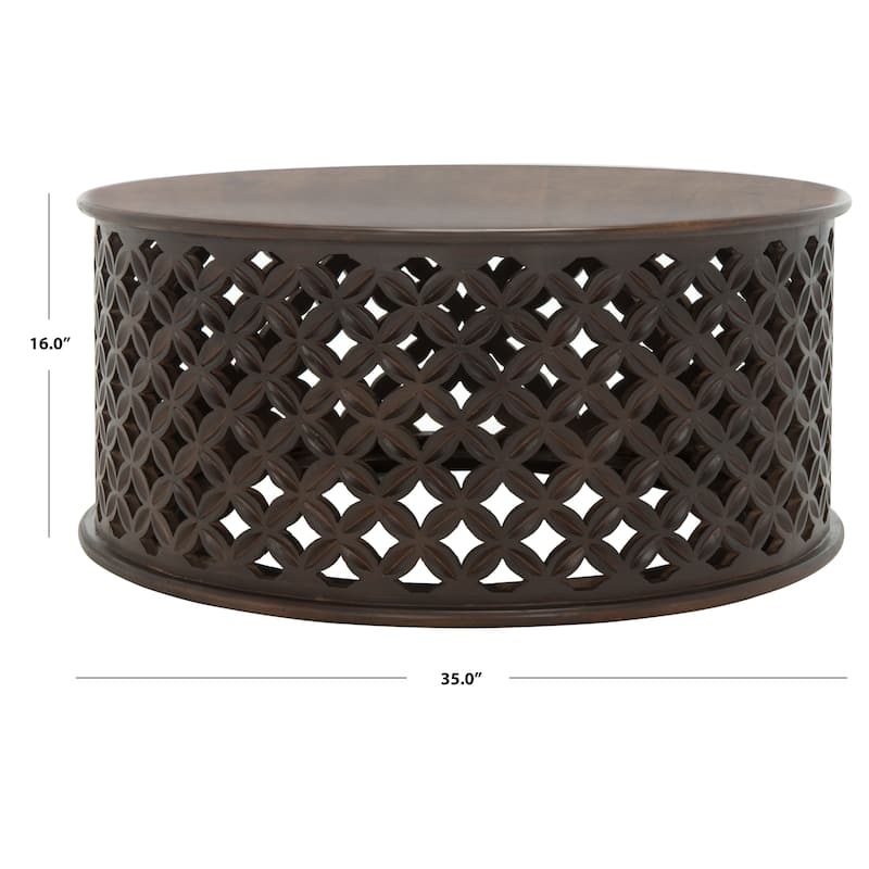SAFAVIEH Home Collection Kaydix Round Coffee Table - 35" L x 35" D x 16" H