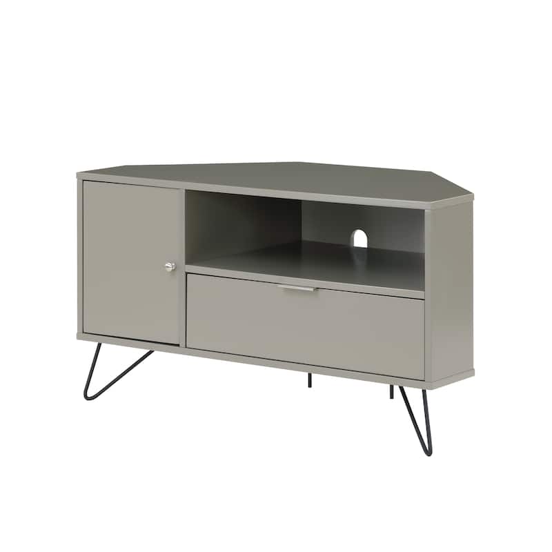 Talley Mid-Century Modern 41-inch 1-Open Shelf Corner TV Console by Furniture of America