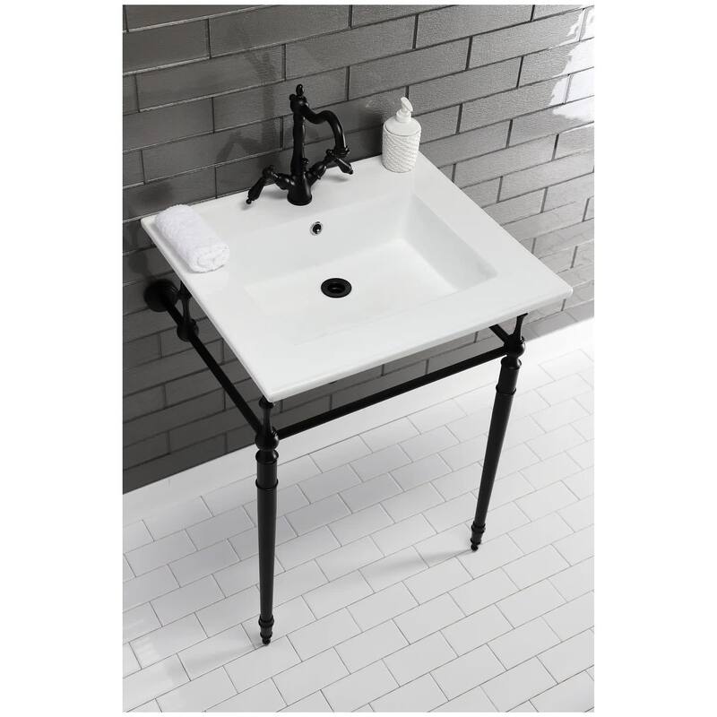 Kingston Brass Continental 25" X 22" Vitreous China Vanity Top with