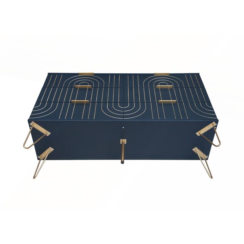 Modern 6 Drawer Dresser with Metal Handles