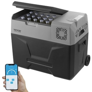 VEVOR Car Refrigerator,Single Zone Portable Freezer with Wheels and Handle, for Outdoor, Camping