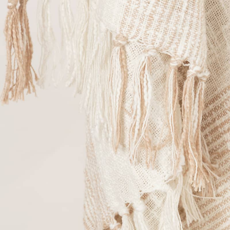 Rizzy Home Boho Stripe Woven Textured Cotton Throw