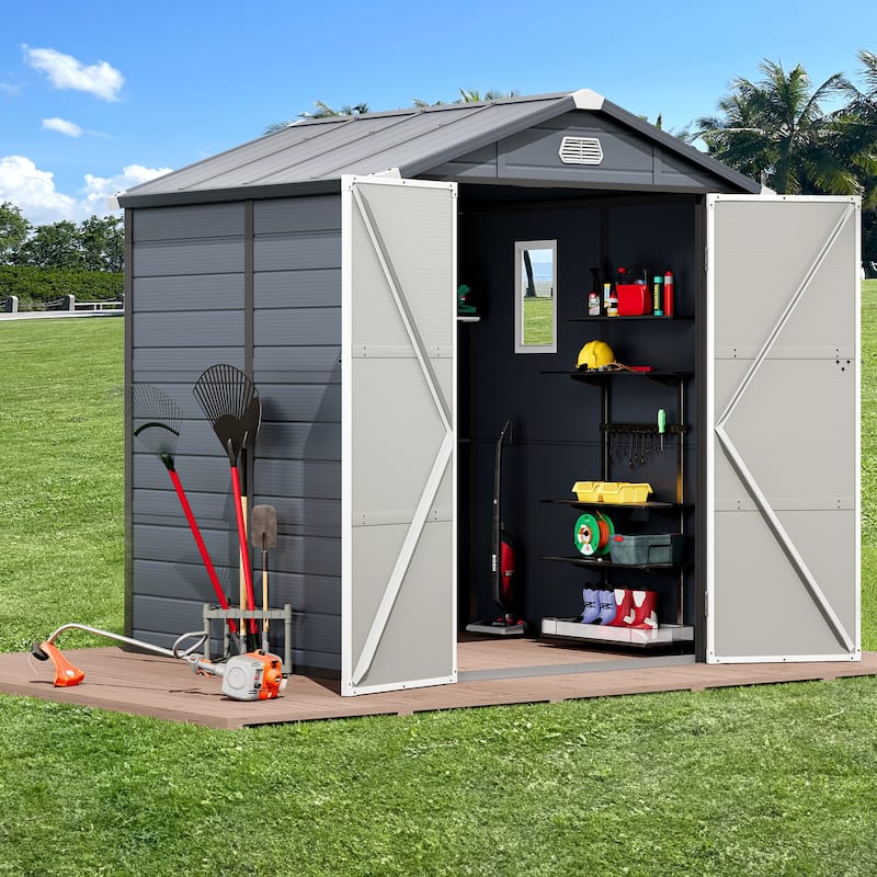 Outdoor Resin Storage Shed - 6.3 x 6.2 ft