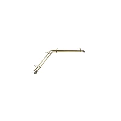 Adjustable Curtain Rod 48-84", Antique Brass Double Rod, Rustic Home Decor, Stylish Window Hardware - M