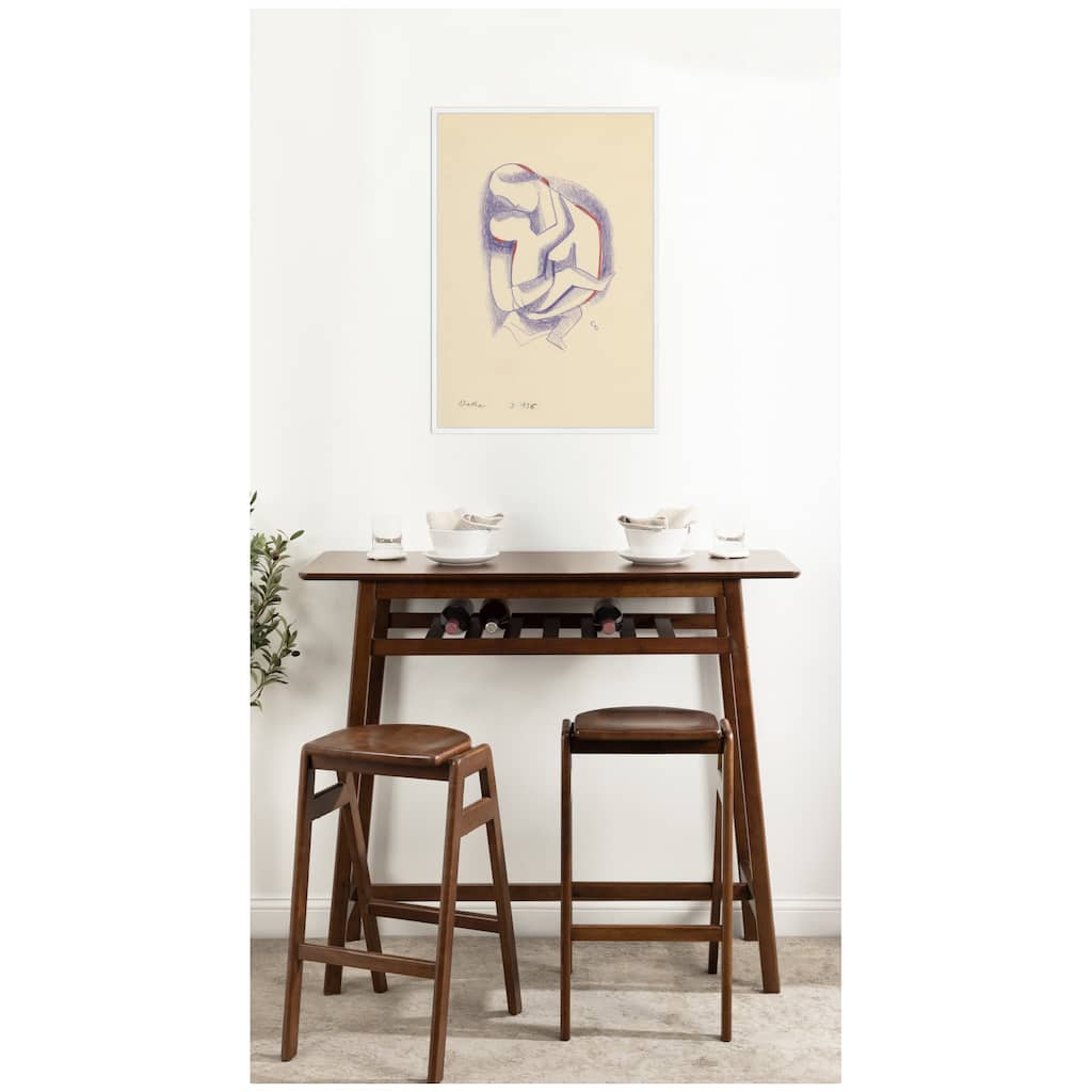 Kate and Laurel Mother 1936 Mikulas Galanda by Nostalgia Prints Framed Canvas Wall Art Print