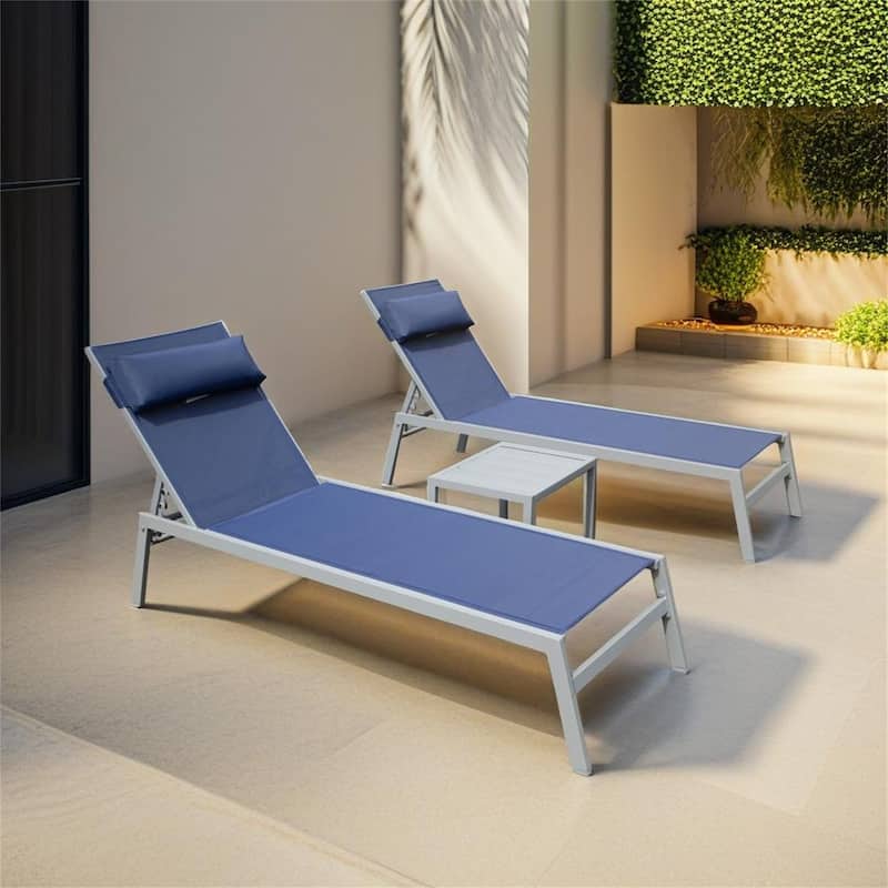 Patio Chaise Lounge Set of 3