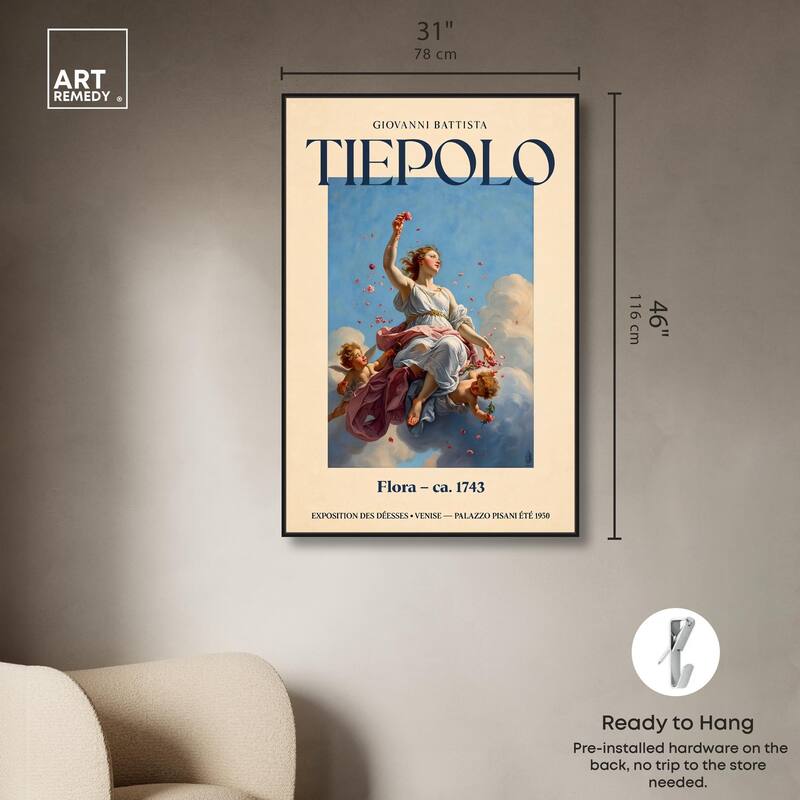 Goddess of Flowers in Flight Canvas by Art Remedy