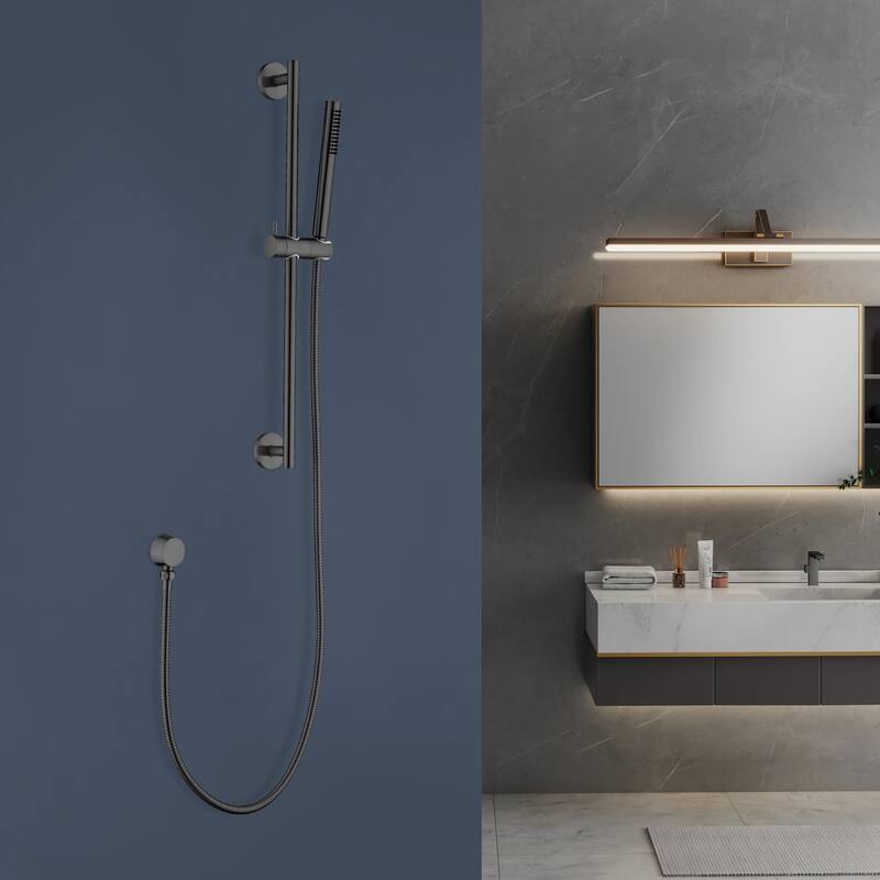 Topcraft Stainless Steel Handheld Shower with 28-Inch Slide Bar
