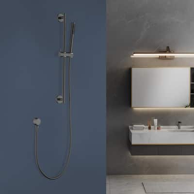 Topcraft Stainless Steel Handheld Shower with 28-Inch Slide Bar