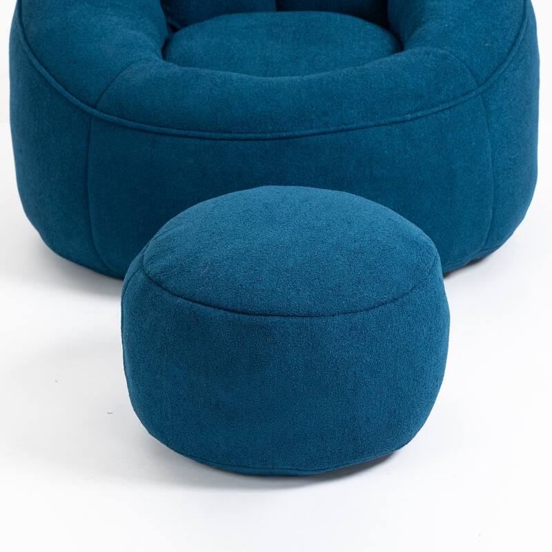 High Pressure Foam Bean Bag Sofa Chair with Footrest