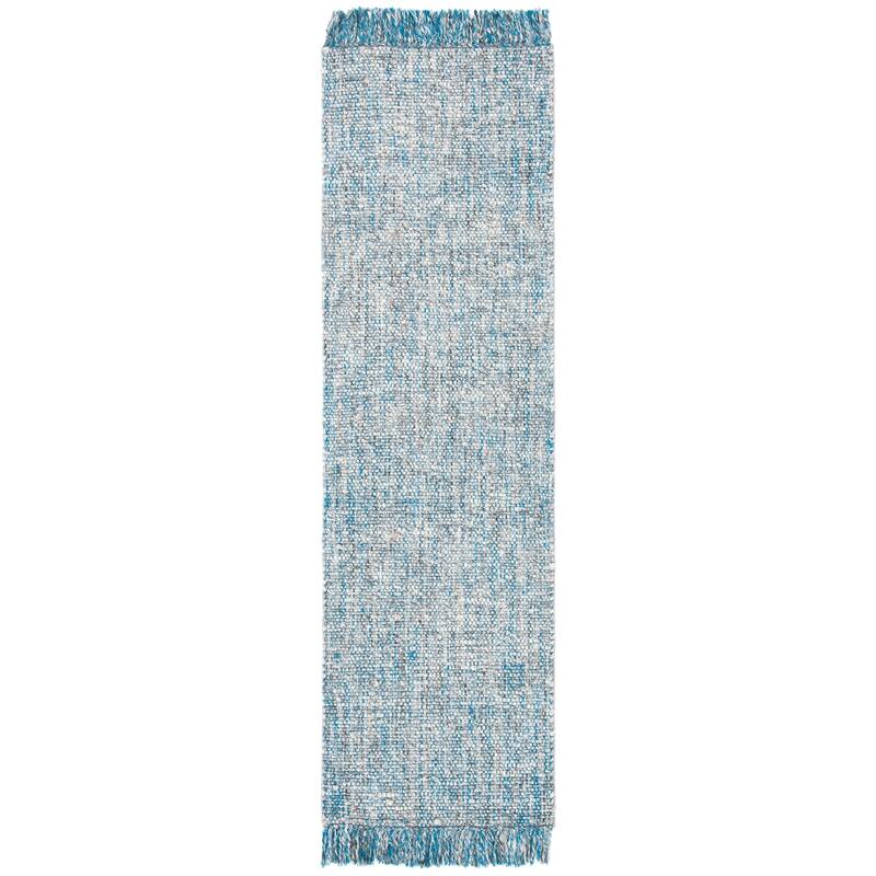 SAFAVIEH Handmade Vermont Larissa Wool Rug - 2'3" x 8' Runner - Blue/Grey
