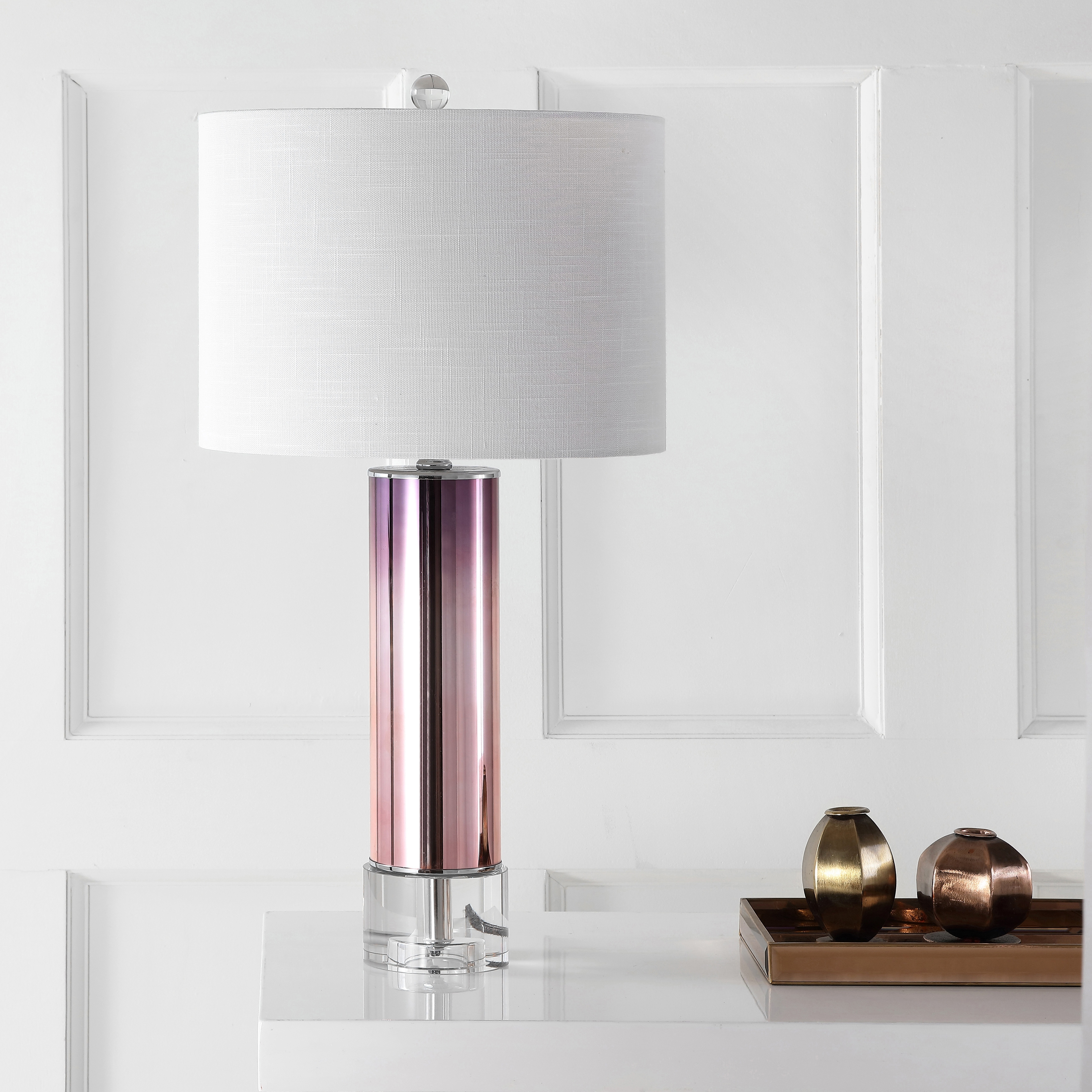Pink and rose gold table lamp cheap