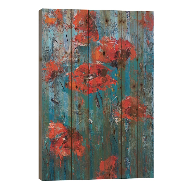 Poppyseed II Print On Wood by Olena Bogatska - Multi-Color - 26x18x1.5