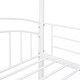 preview thumbnail 11 of 14, White Twin over Twin Metal Bunk Bed with Slide, Roof, and Ladder