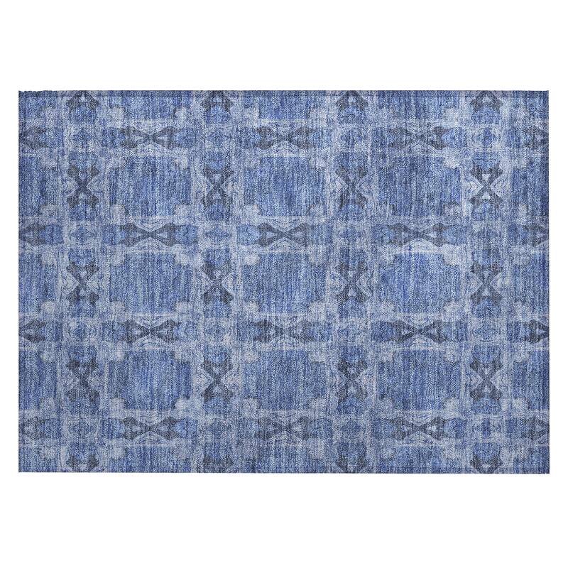 Machine Washable Indoor/ Outdoor Boho Medallions Chantille Rug