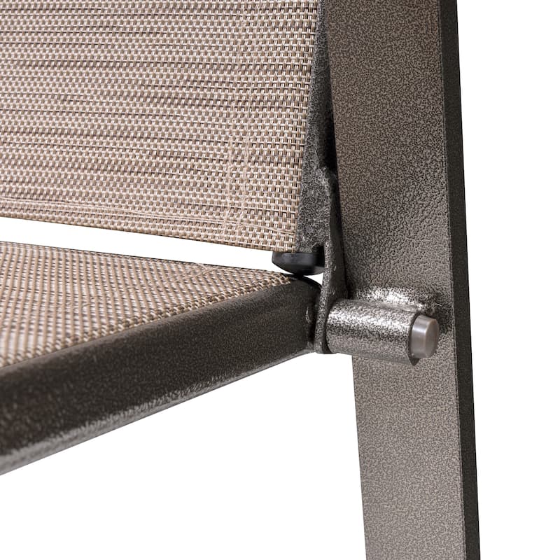 Crestlive Products Outdoor Outdoor Cast Aluminum Swivel Bar Stools with Sunbrella Cushion