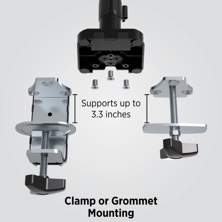 ProMounts Landscape to Portrait Double Monitor Arms for 13" to 32" Screens Holds up to 17.6 lbs