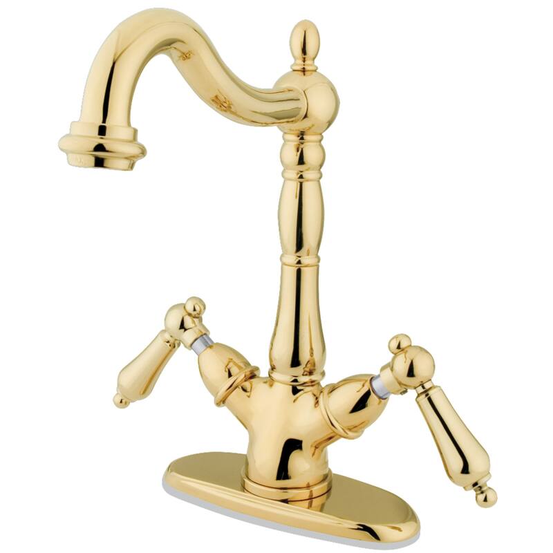 Kingston Brass Heritage Two-Handle Vessel Sink Faucet - Polished Brass