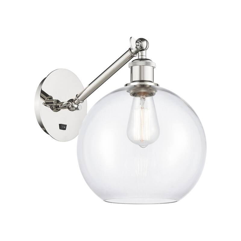 Innovations Lighting Endless Possibilities Ballston - Athens - 1 Light 10" Adjustable Sconce - Arm Adjusts Up and Down - Clear/Polished Nickel
