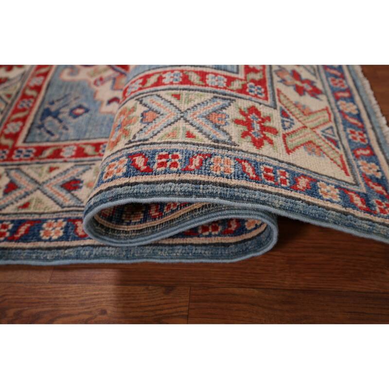 Kazak Accent Rug Handmade Foyer Wool Carpet - 2'7" x 3'10"