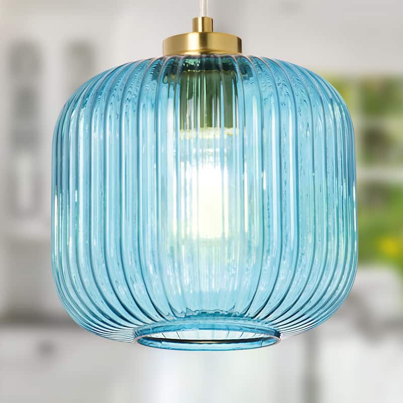 Digby River of Goods Glass and Metal Globe Shade Pendant Light
