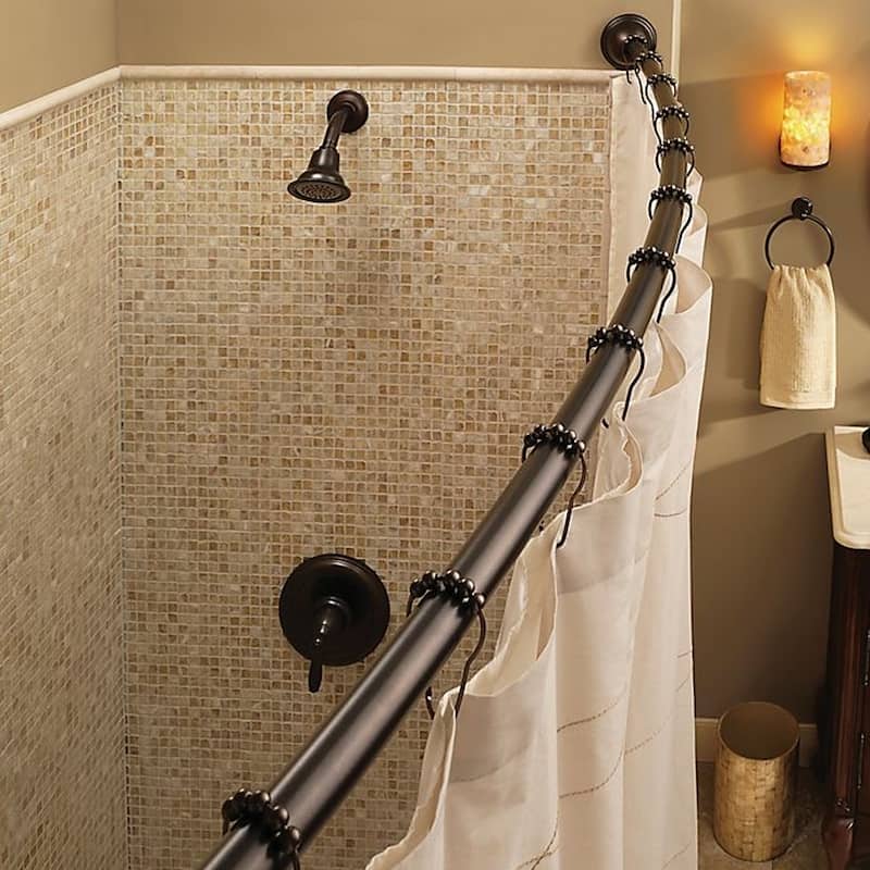 5' Curved Shower Rod in Oil Rubbed Bronze finish - Oil Rubbed Bronze finish
