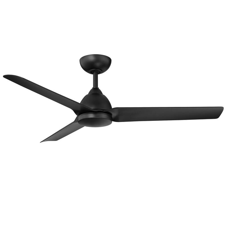 Mocha Indoor/Outdoor 3-Blade Smart Ceiling Fan 54in with Remote Control and Wall Cradle - 54
