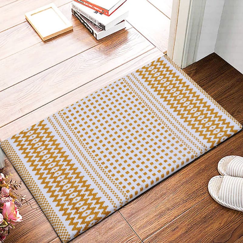 Woven Cotton Anti Fatigue Cushioned Kitchen | Doormat | Bathroom 18" x 30" Mats With Foam Backing Anti Slip - 18''x30''