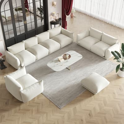 7 Pieces Modular Sectional Sofa Set for Living Room Furniture Sets
