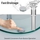 preview thumbnail 39 of 77, Eclife Artistic Vessel Sinks for Bathroom Vanity Tempered Glass Ceramic Basin