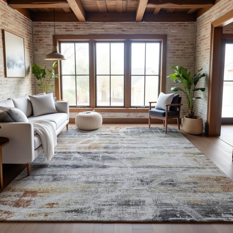 Premium Washable Super Soft Casual Contemporary Mayfield Rug - Silver - 5' x 7'6"