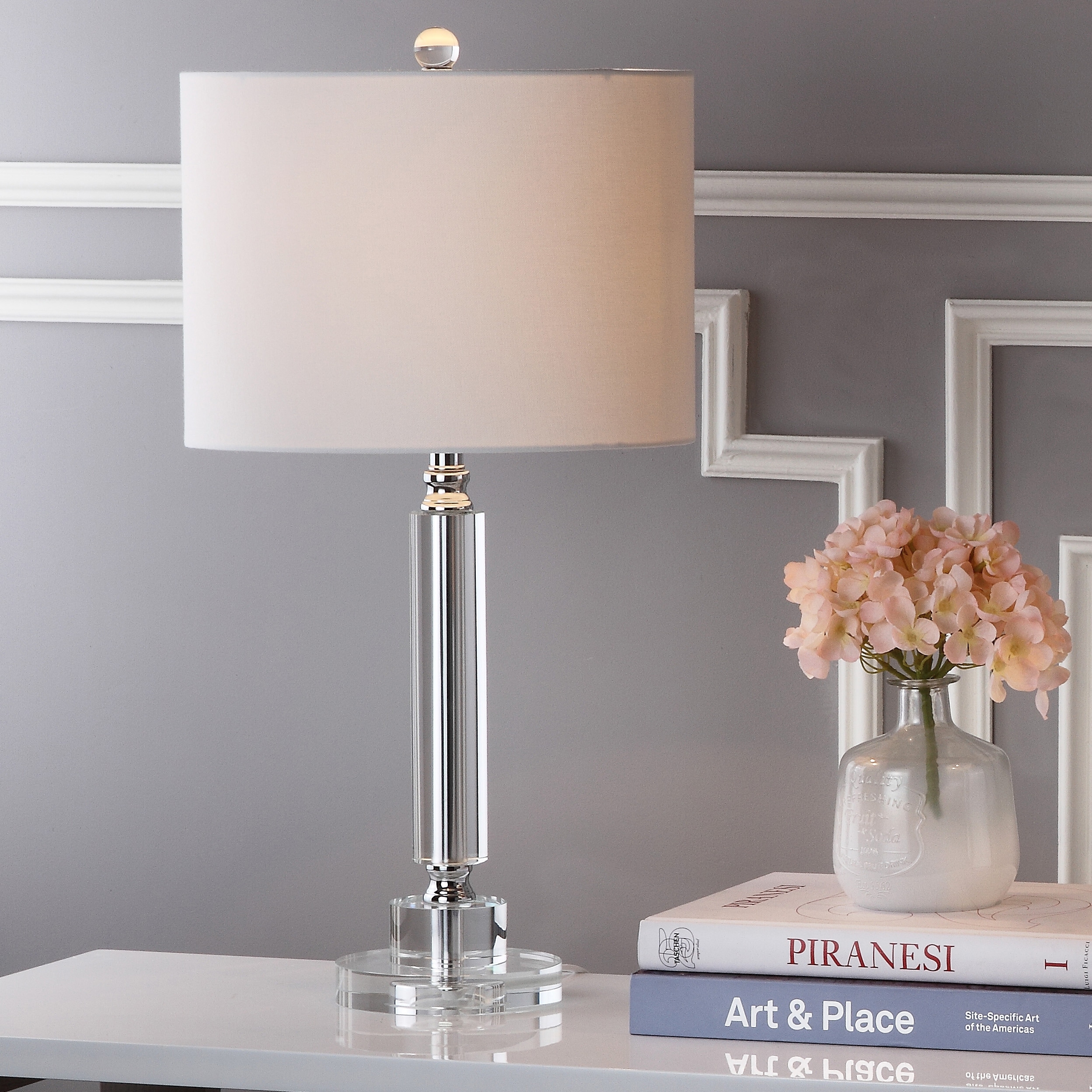 Crystal column shop table lamp