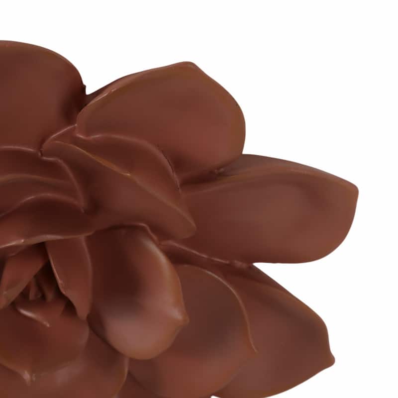 Resin Succulent Wall Decor Flower Design - Pink, 8" - 8.25"