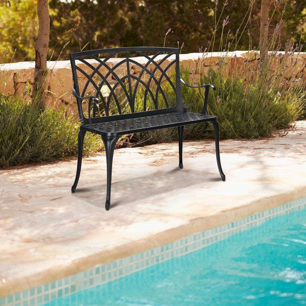 Hargrove Cast Aluminum Patio Bench