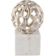 preview thumbnail 2 of 1, Artemio White Marble Transitional Decorative Sculpture