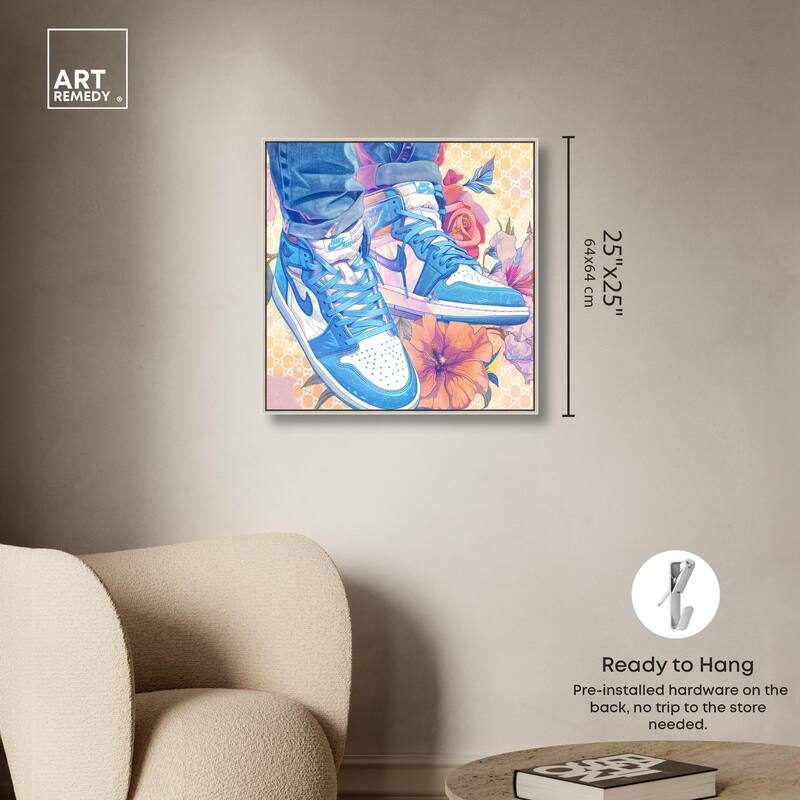 Sneakers in Bloom Canvas by Art Remedy