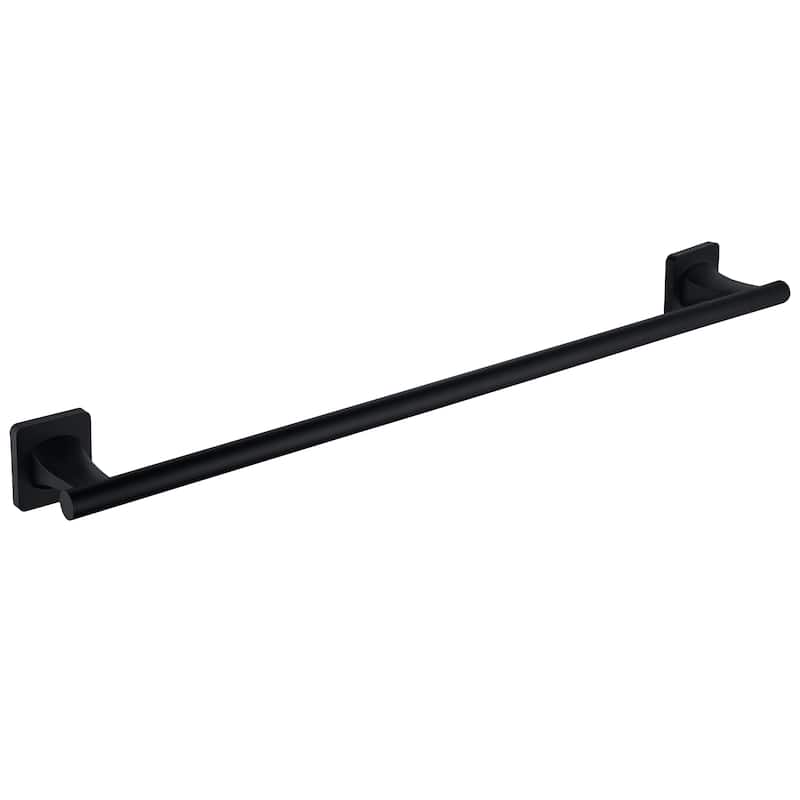 24 in. Wall Mounted Single Towel Bar Anti-Spotting Towel Holder - Black