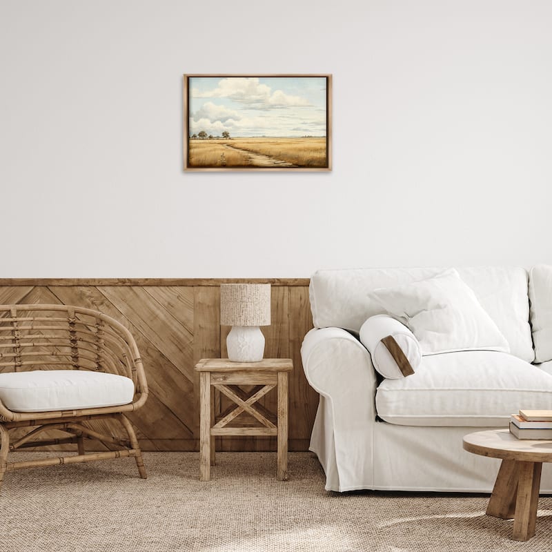 Stupell Path Through Vast Grassland Framed Floater Canvas Wall Art Design By LSR Creative Studio
