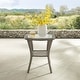 preview thumbnail 5 of 13, Corvus Salerno Outdoor 22-inch Wicker Glass Table