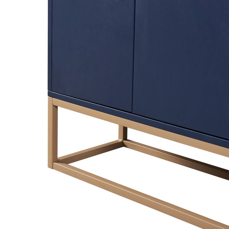 Elegant Particle Board Sideboard Buffet with 3 Adjustable Shelves for Dining or Living Room Use