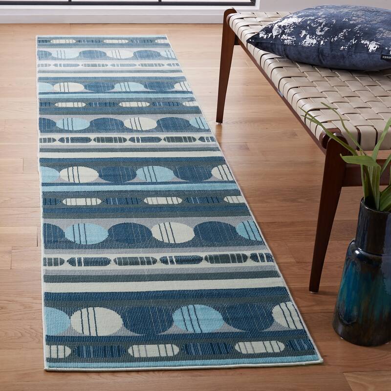 SAFAVIEH Orwell Lilah Mid-Century Modern Rug - 2'2" x 9' Runner - Grey/Blue
