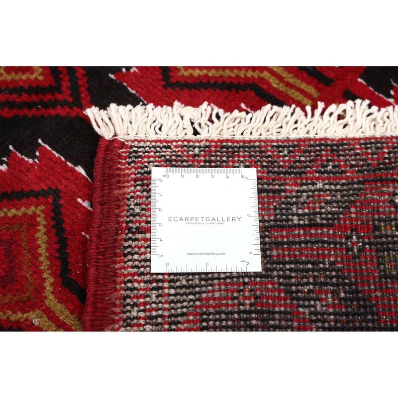 ECARPETGALLERY Hand-knotted Teimani Black, Red Wool Rug - 3'6 x 6'1