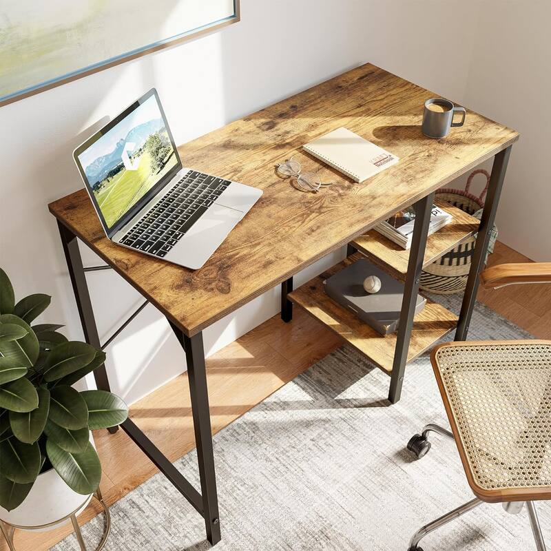 FEZIBO/Home Office Furniture/Wood/Desks - Brown