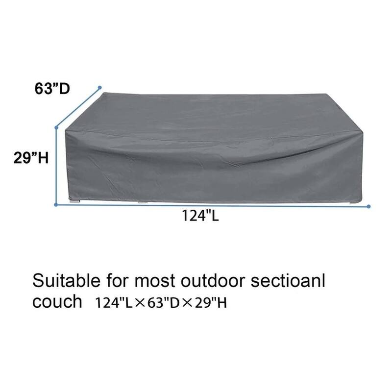 Outdoor Cover Waterproof & Windproof Fits 12-Seat Tables & Sofas