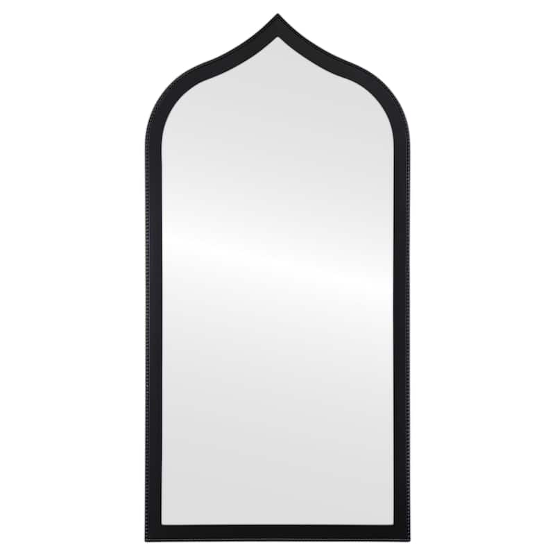 Van Buren Framed Full Length Mirror - Teardrop Cathedral - 23.4x47.4 - Black